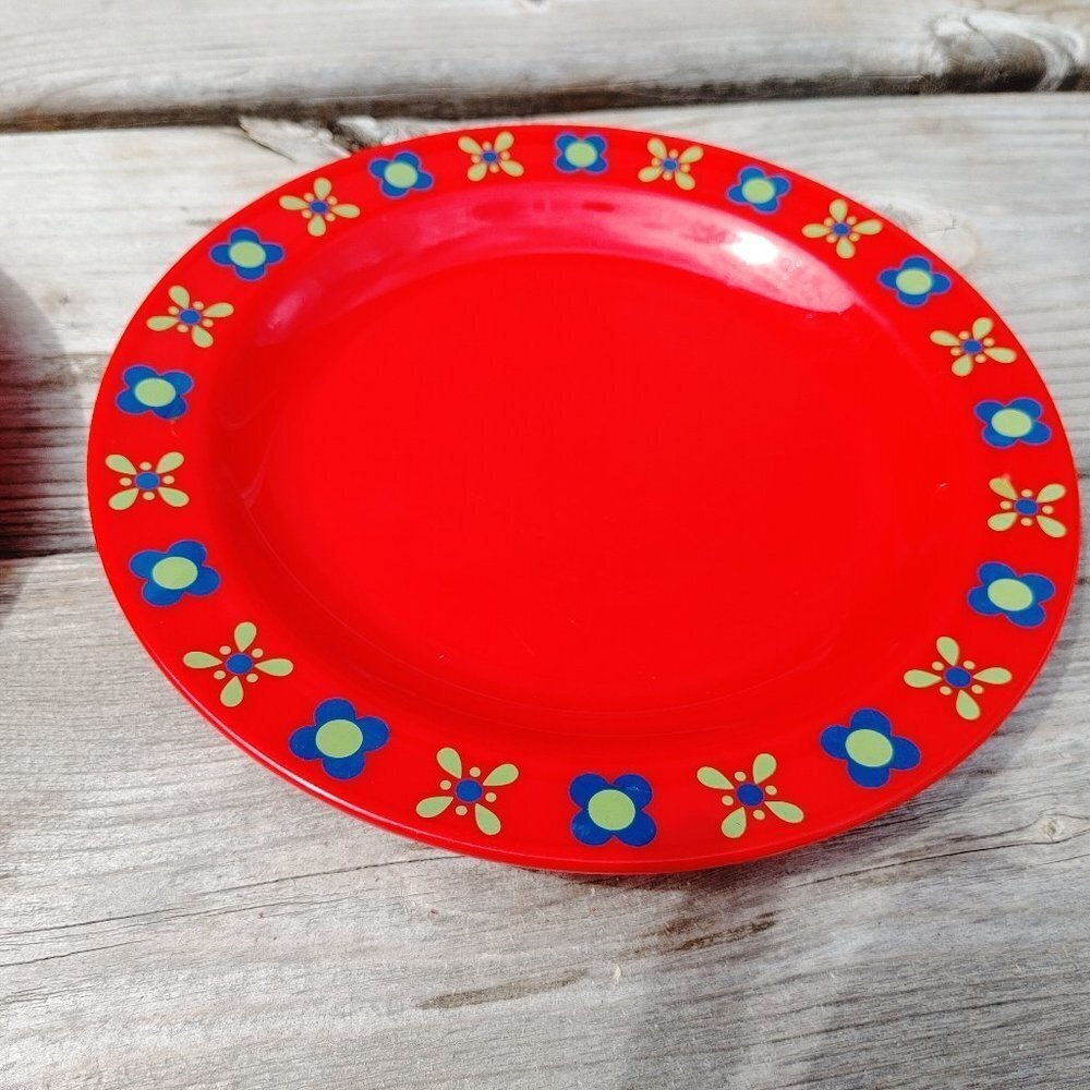 VINTAGE Valon Geschirr Melamine Plates Made in Germany PAIR of Plates 7 1/4"